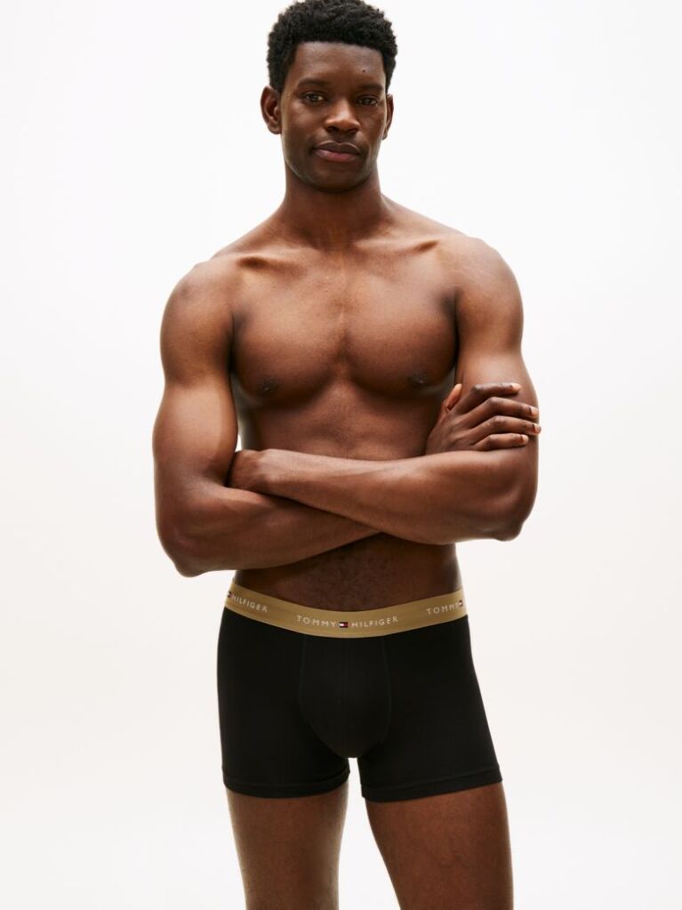 Multi 3-Pack Signature Repeat Logo Waistband Trunks  Men