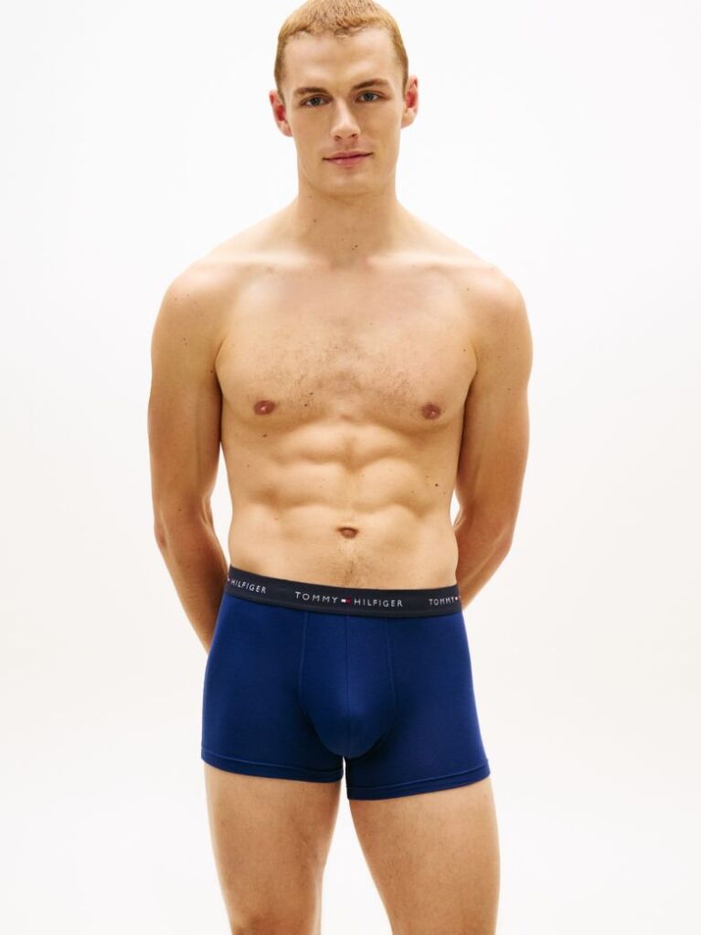 Multi 3-Pack Signature Repeat Logo Waistband Trunks  Men