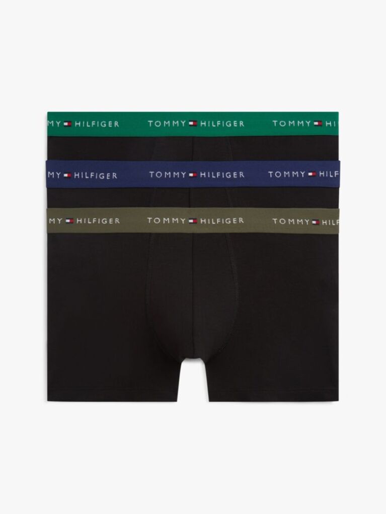 Multi 3-Pack Signature Repeat Logo Waistband Trunks  Men