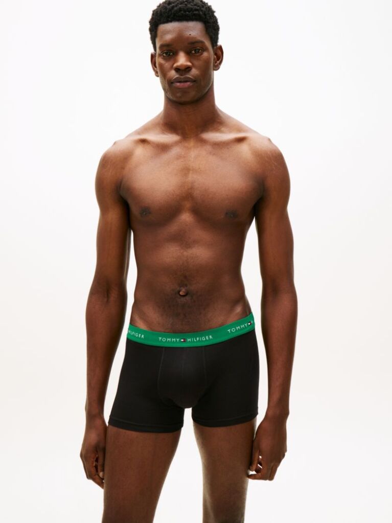 Multi 3-Pack Signature Repeat Logo Waistband Trunks  Men