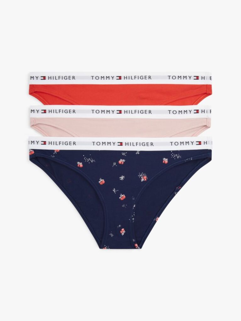 Multi 3-Pack Logo Waistband Stretch Cotton Briefs  Women