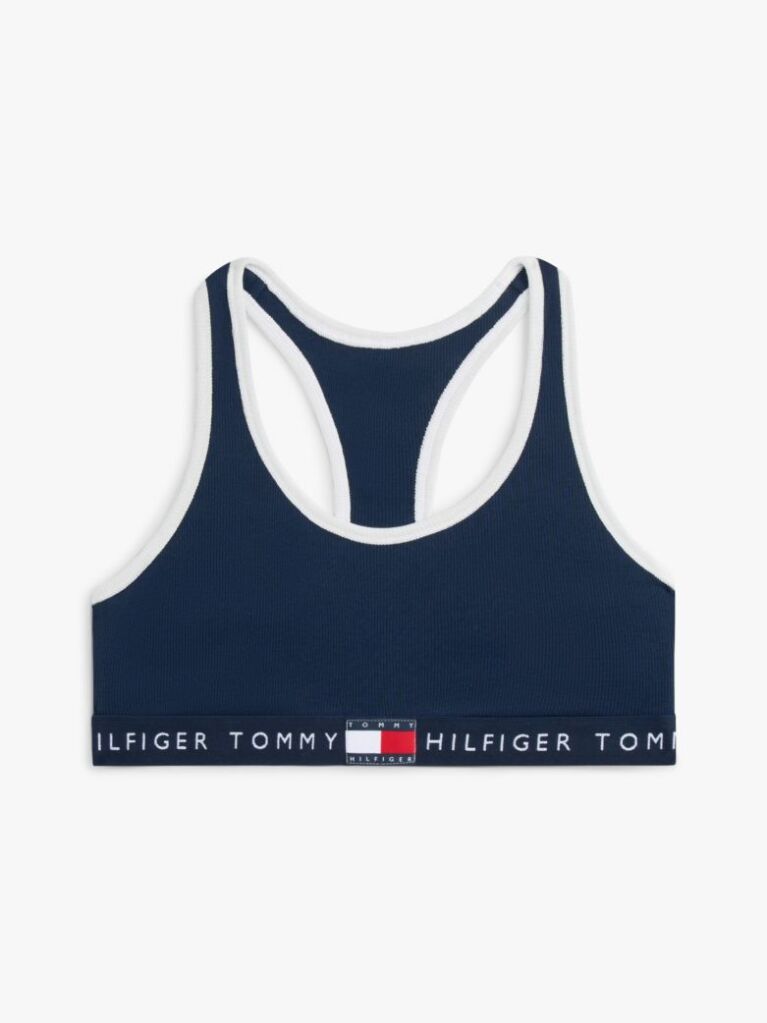 Blue Heritage Logo Ribbed Racerback Bralette  Women