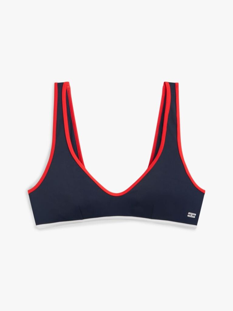 Blue Classic Scoop Back Bralette Bikini Top  Women