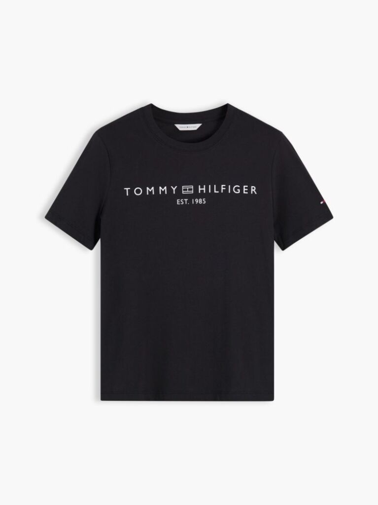 Black Logo Crew Neck T-Shirt  Women