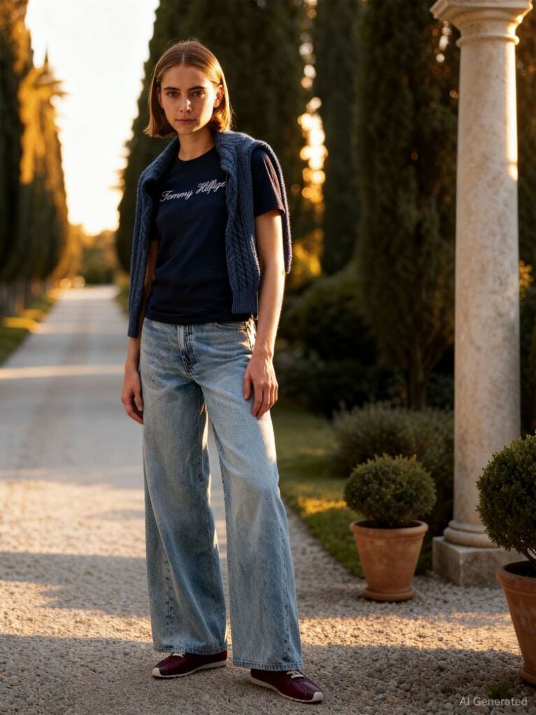 Blue Regular Crew Neck T-Shirt  Women