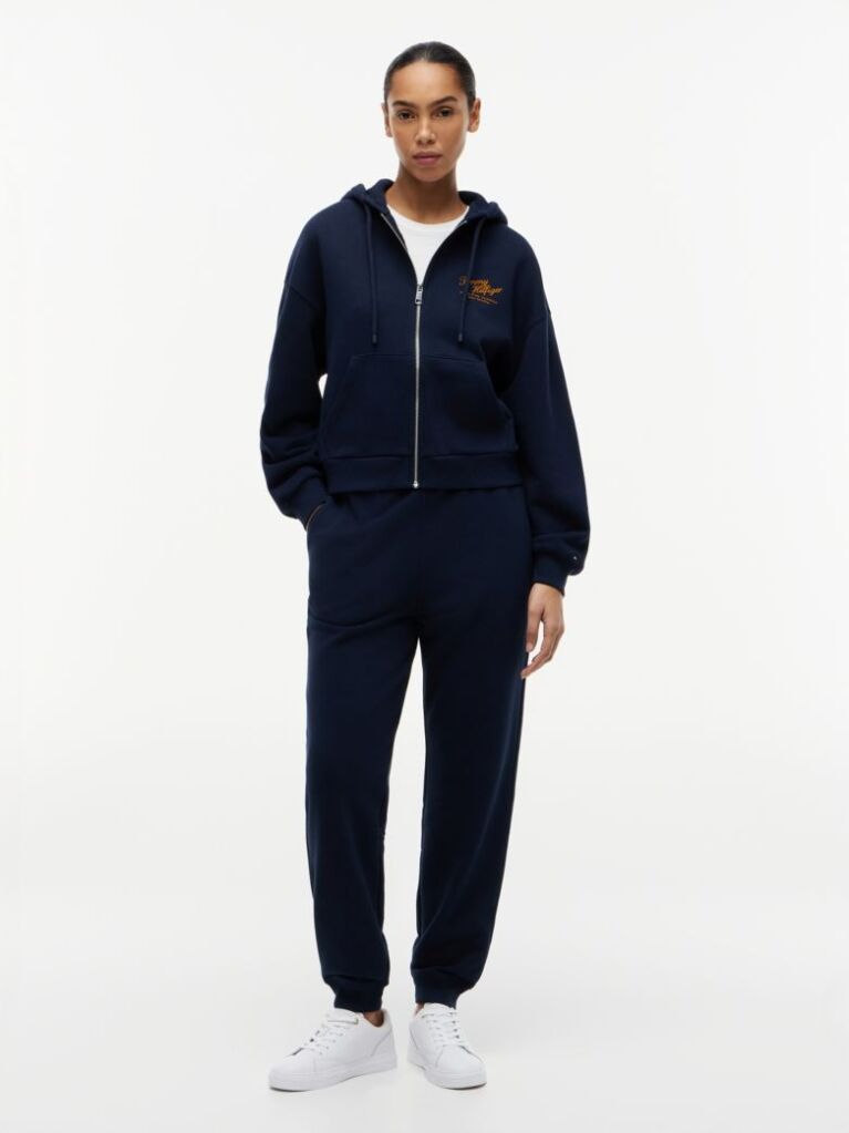 Blue Terry Relaxed Zip-Thru Hoody  Women
