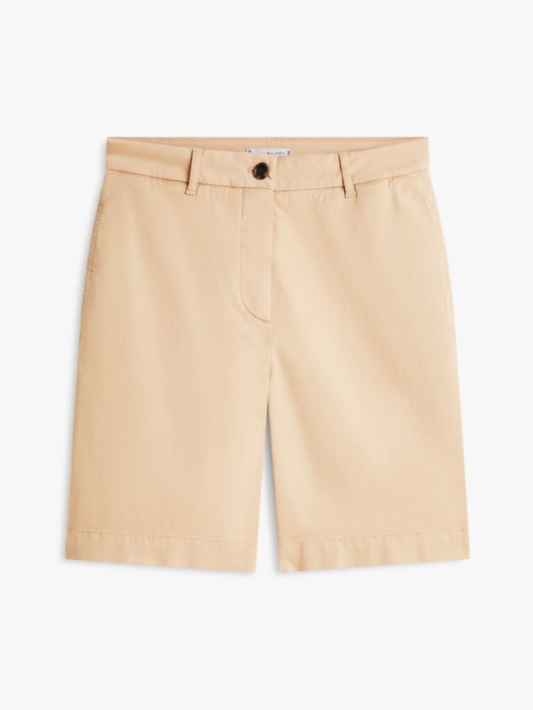 Beige Washed Regular Chino Shorts  Women