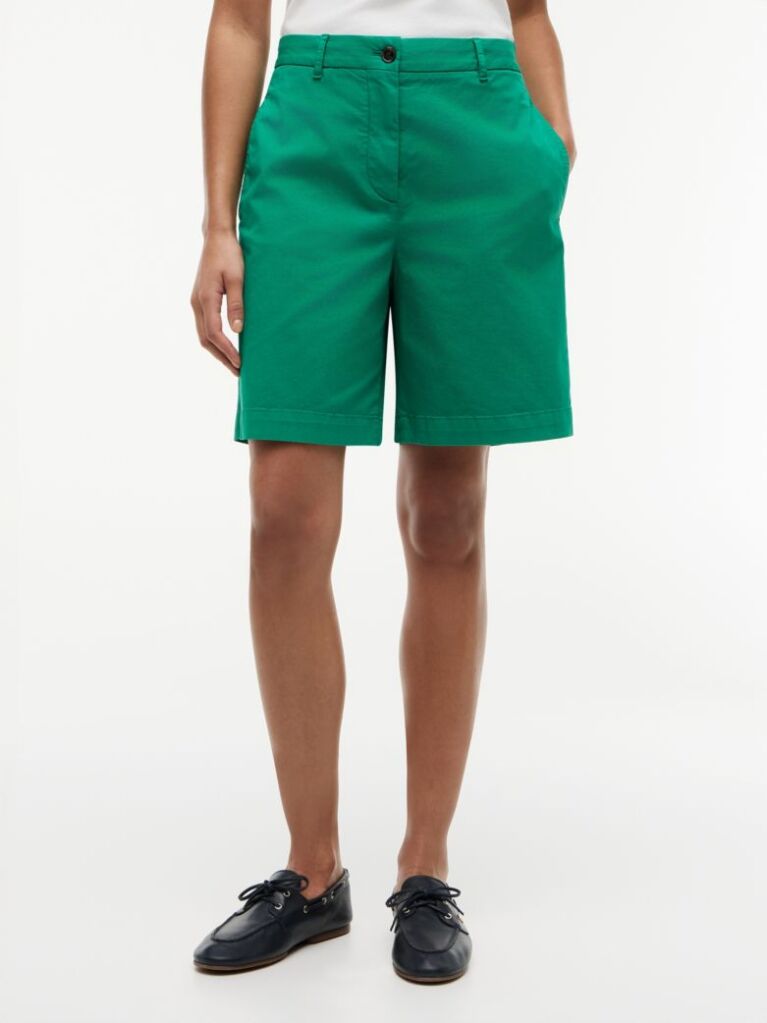 Green Washed Regular Chino Shorts  Women
