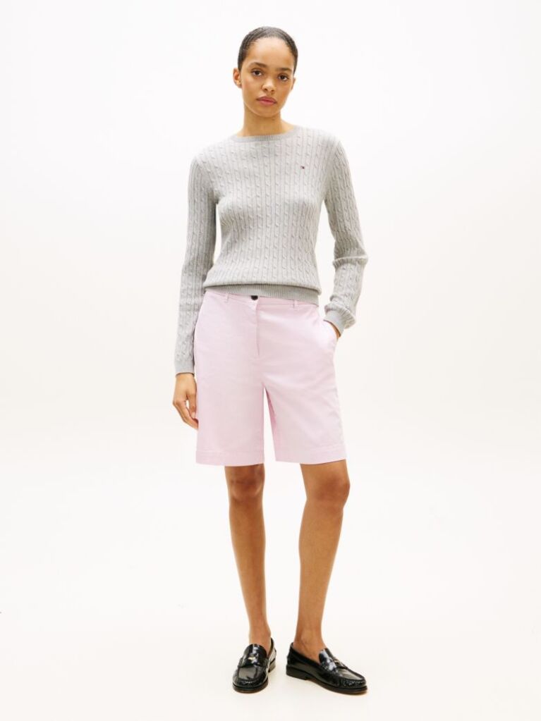 Purple Washed Regular Chino Shorts  Women