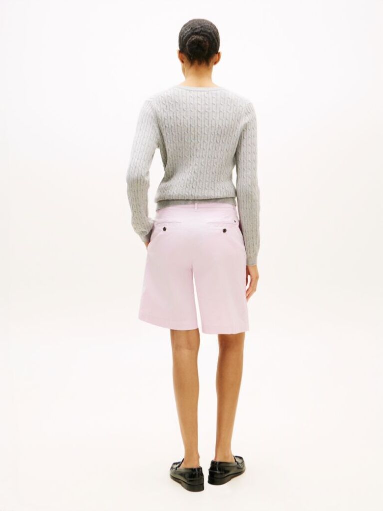 Purple Washed Regular Chino Shorts  Women