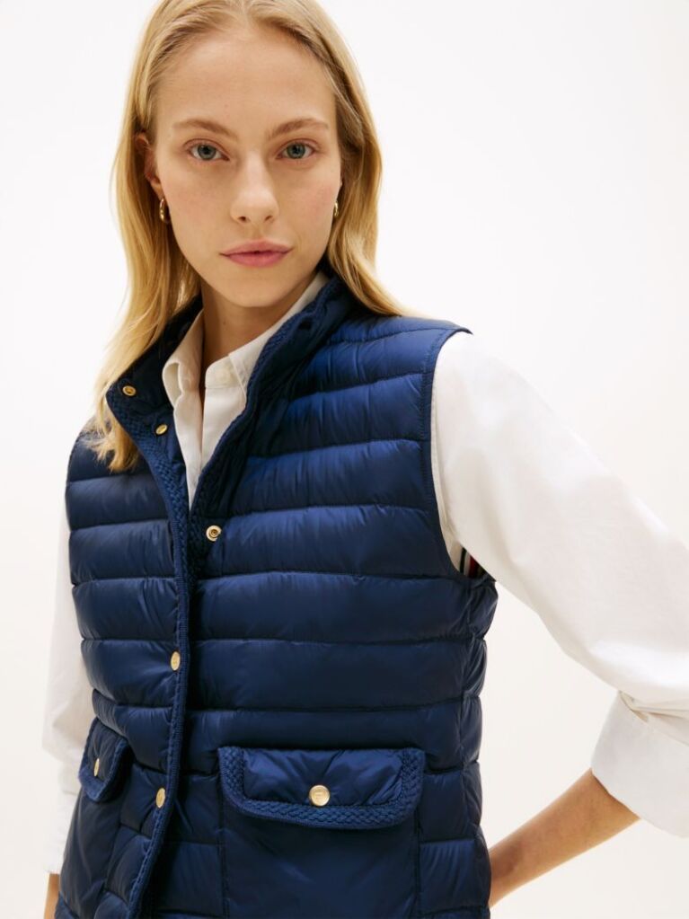 Blue Lightweight Down Slim Gilet  Women