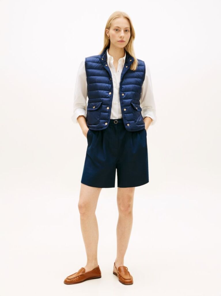 Blue Lightweight Down Slim Gilet  Women