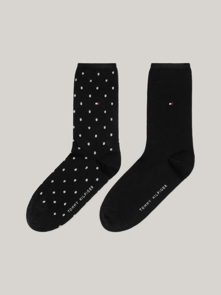 Black 2-Pack Tommy Hilfiger Dot Women's Socks  Women