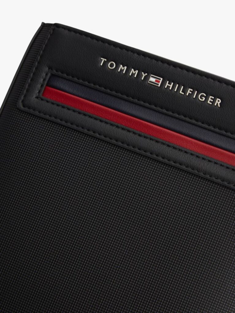Black Metal Logo Crossbody Bag  Men
