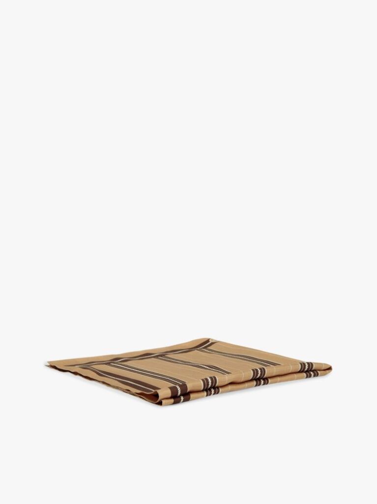 Beige Logo Pure Silk Lightweight Scarf  Men