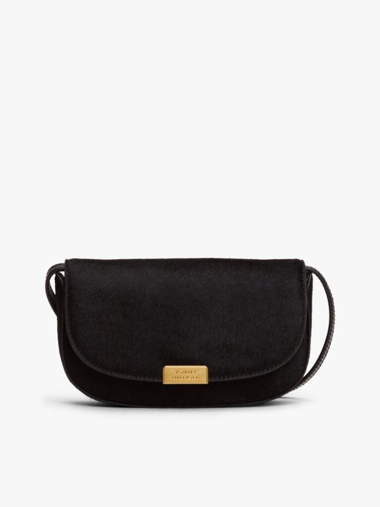 Black Leather Crossbody Bag  Women