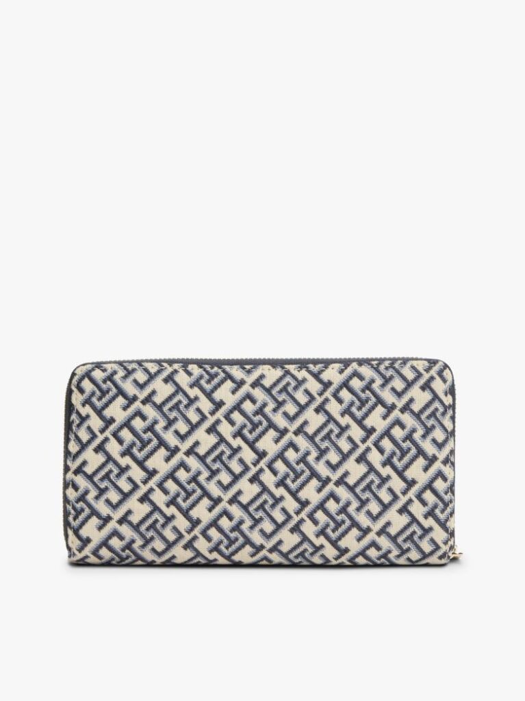 Multi Hilfiger Icon Jacquard Zip Around Wallet  Women