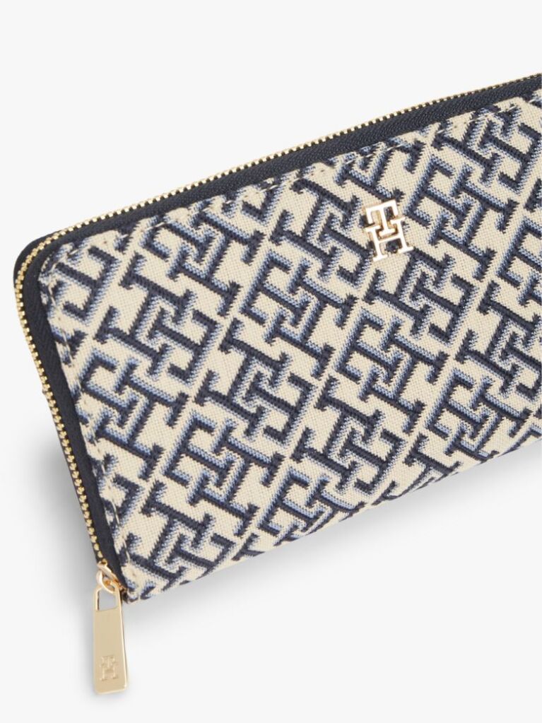Multi Hilfiger Icon Jacquard Zip Around Wallet  Women