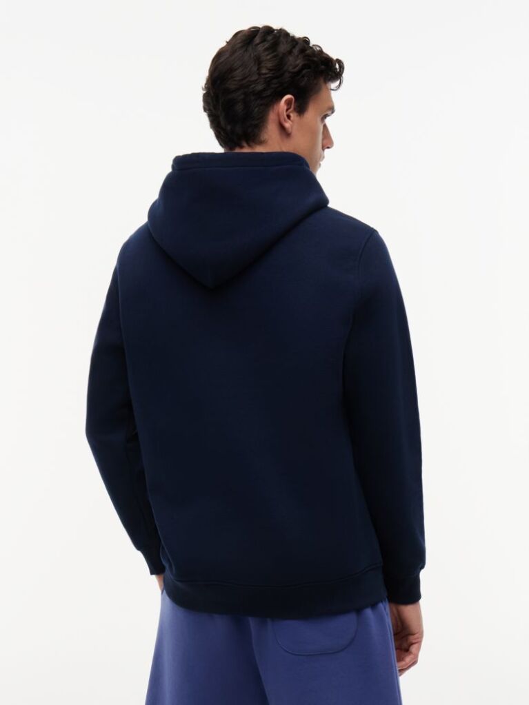 Blue Regular Logo Hoody  Men