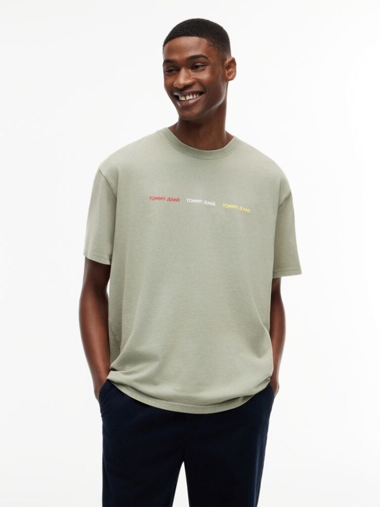 Green Repeat Logo T-Shirt  Men