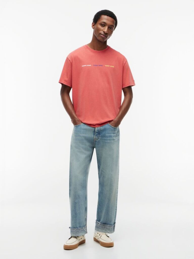 Red Repeat Logo T-Shirt  Men