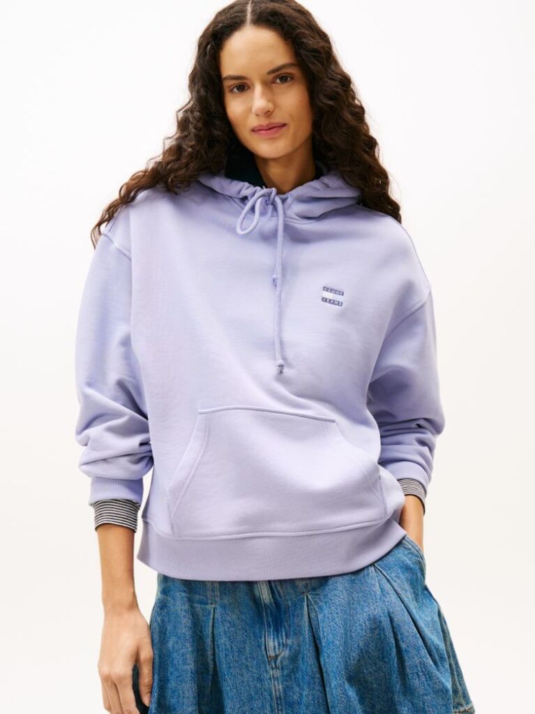 Purple Badge Boxy Fit Hoody  Women