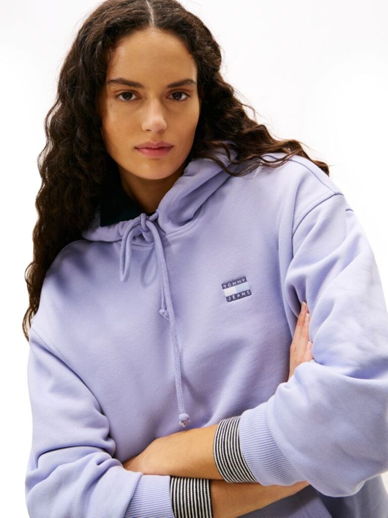 Purple Badge Boxy Fit Hoody  Women