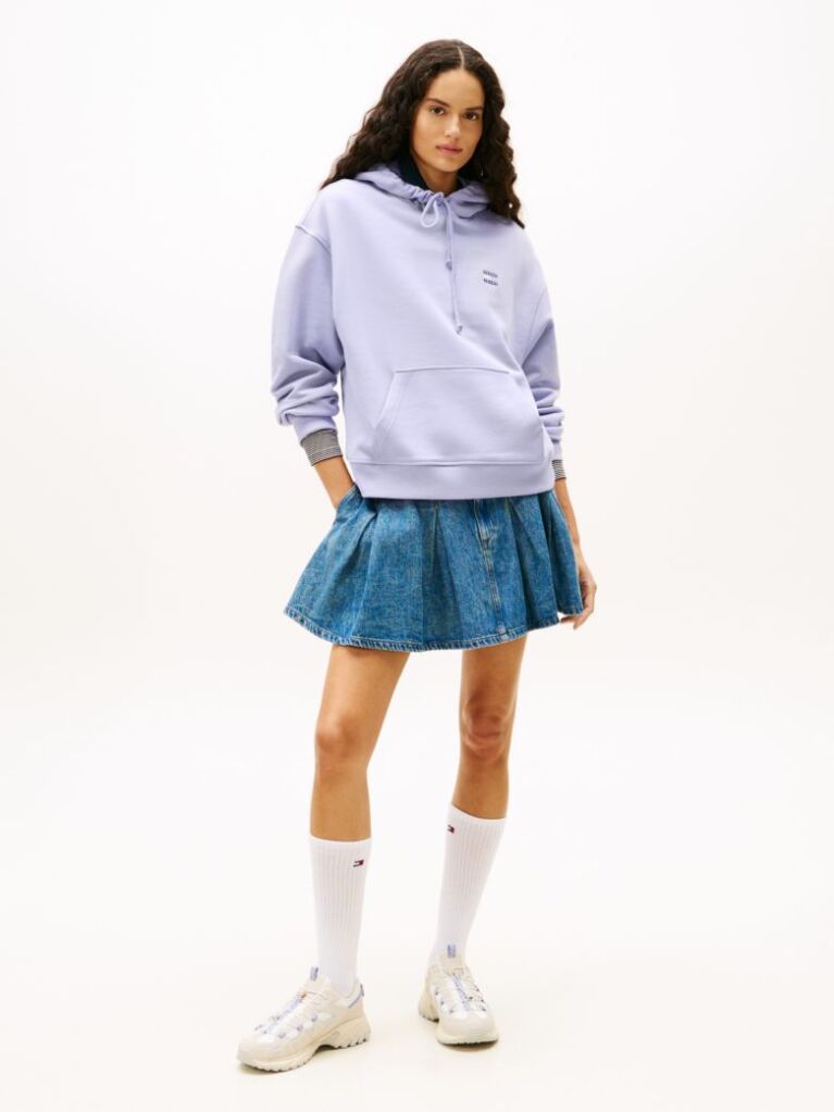 Purple Badge Boxy Fit Hoody  Women
