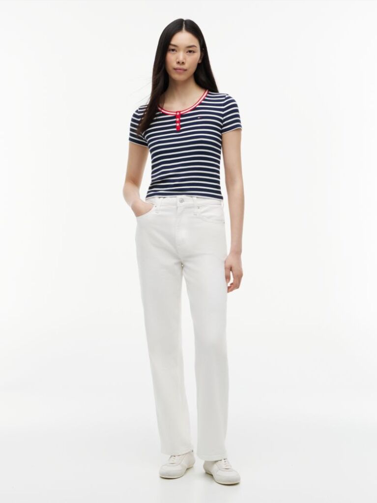 Multi Slim Henley T-Shirt  Women