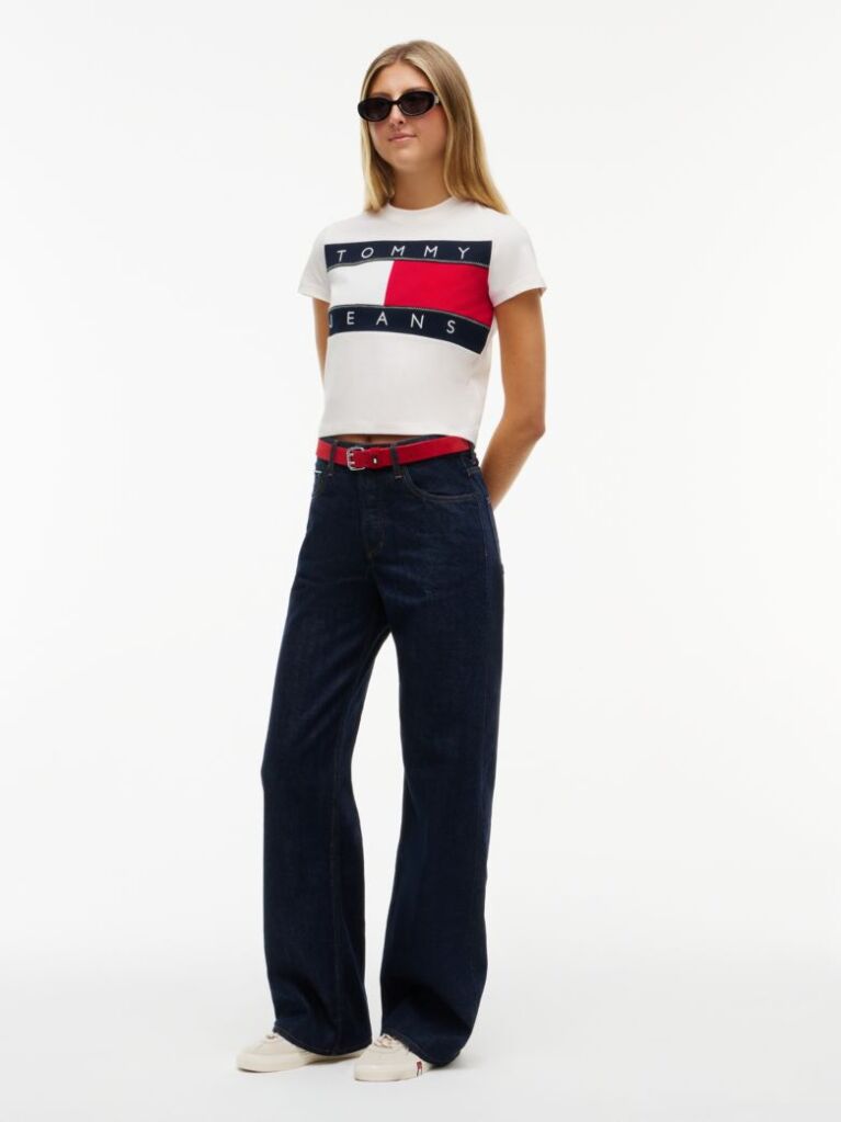 White Tommy Flag T-Shirt  Women