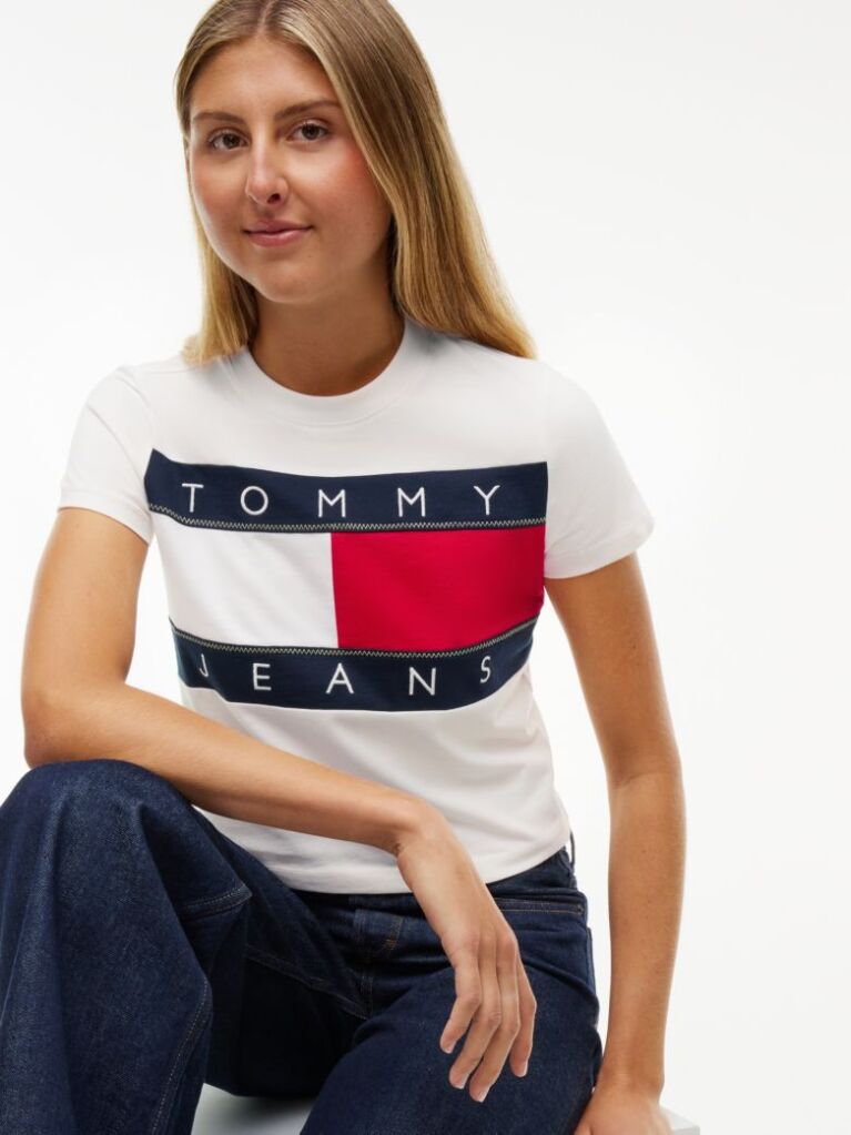 White Tommy Flag T-Shirt  Women