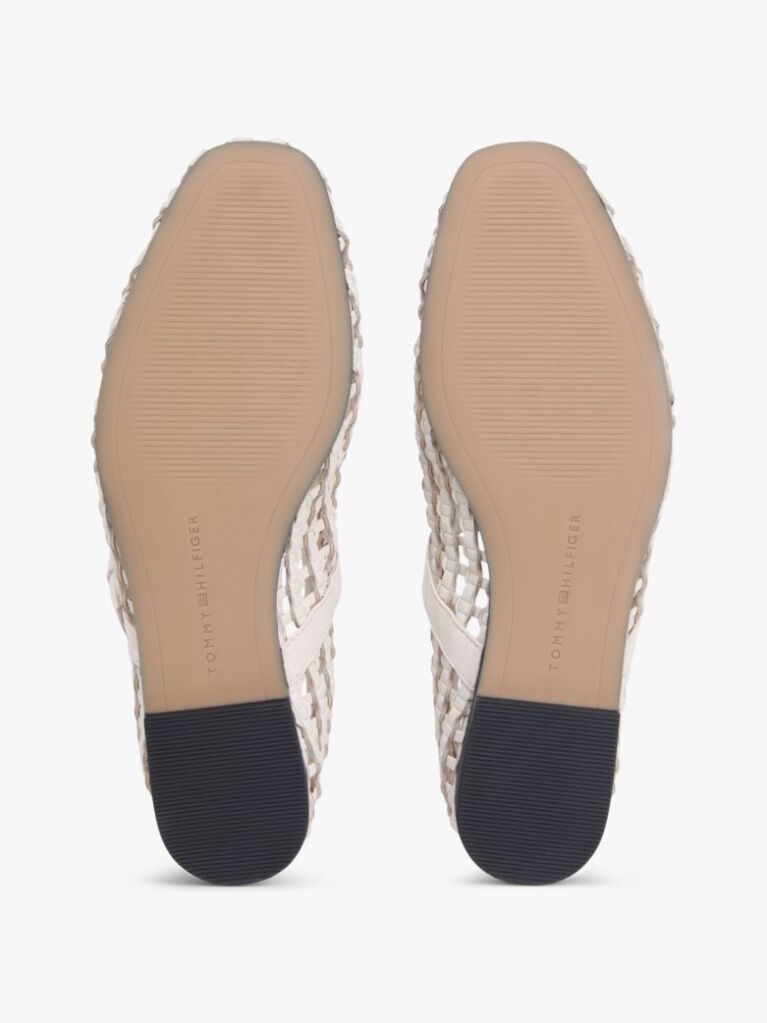 Beige Woven Mary Jane Ballerinas  Women