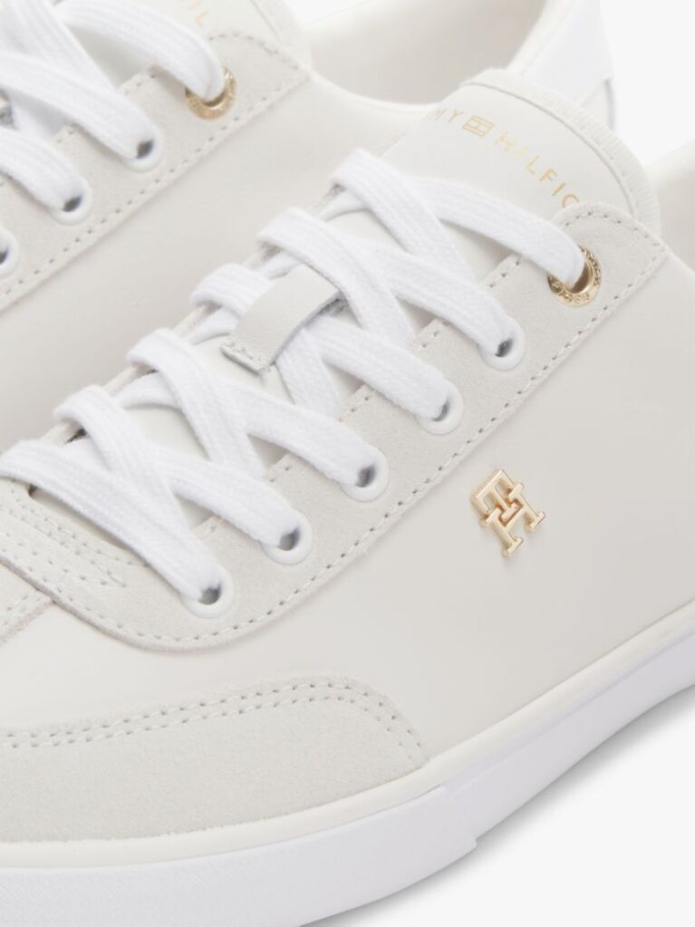 White Leather TH Monogram Vulcanised Trainers  Women