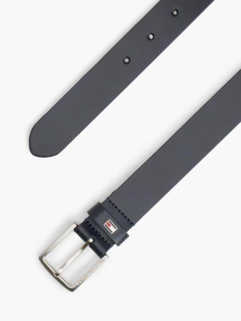 Blue Kids' Square Buckle Leather Belt  Kids Unisex