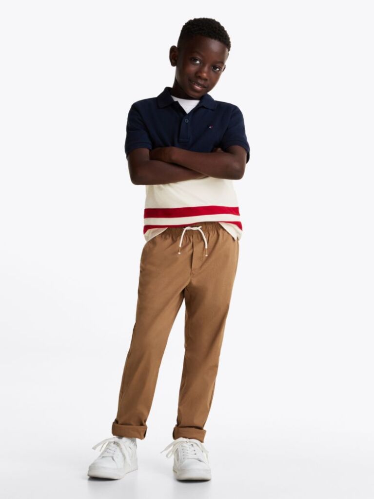 Brown Lightweight Woven Drawstring Trousers  Boys