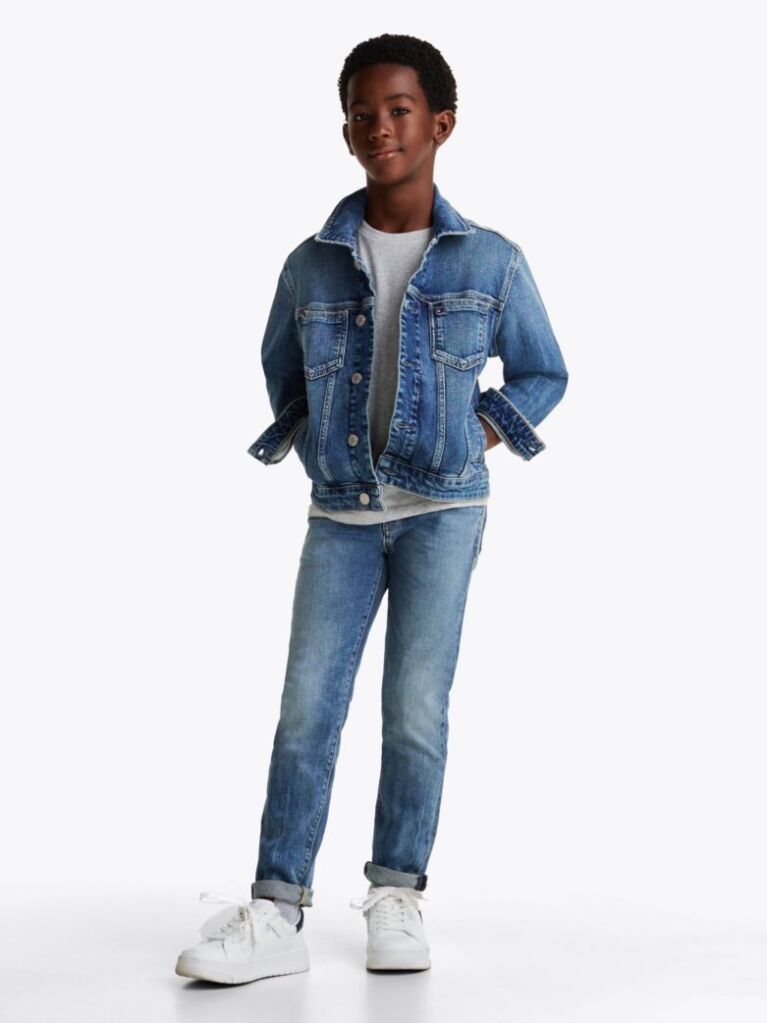 Blue Vintage Faded Straight Leg Jeans  Boys