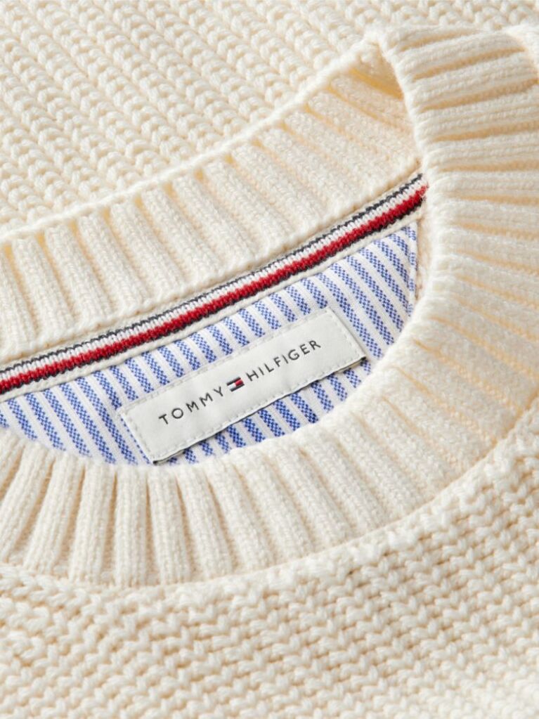 Beige Heritage Flag Chunky Knit Jumper  Boys