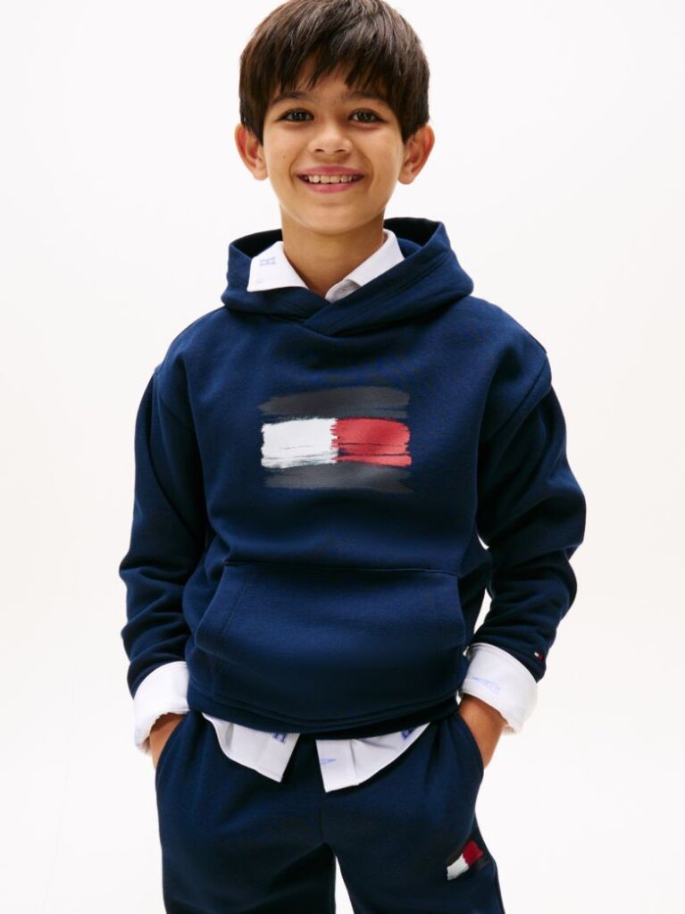 Blue Hilfiger Flag Hoody  Boys