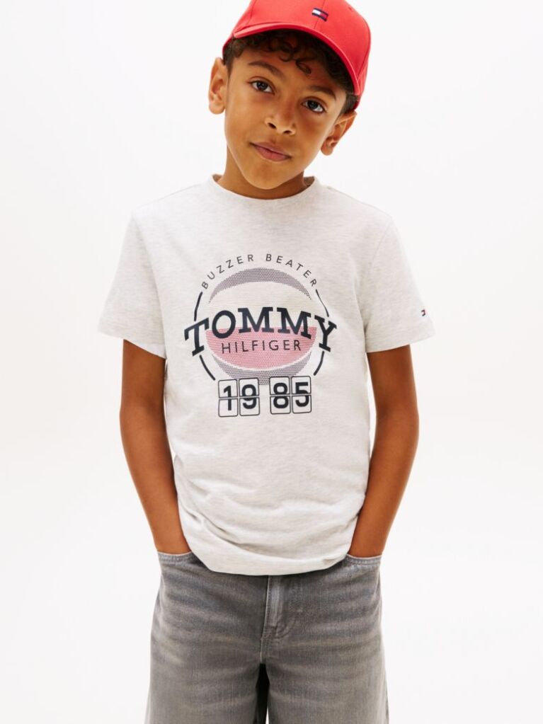 Grey Basketball Graphic Jersey T-Shirt  Boys