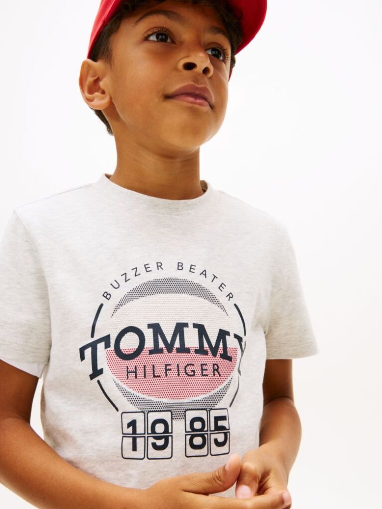 Grey Basketball Graphic Jersey T-Shirt  Boys