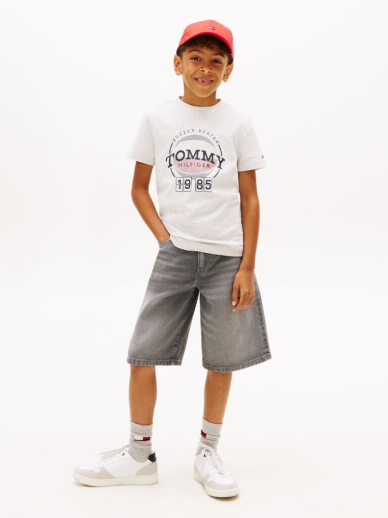 Grey Basketball Graphic Jersey T-Shirt  Boys