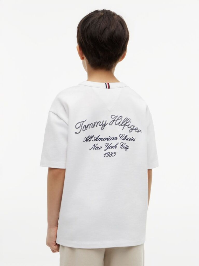 White Logo Graphic T-Shirt  Boys
