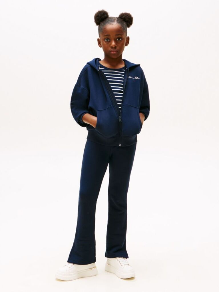Blue Varsity Skinny Flared Leggings  Girls