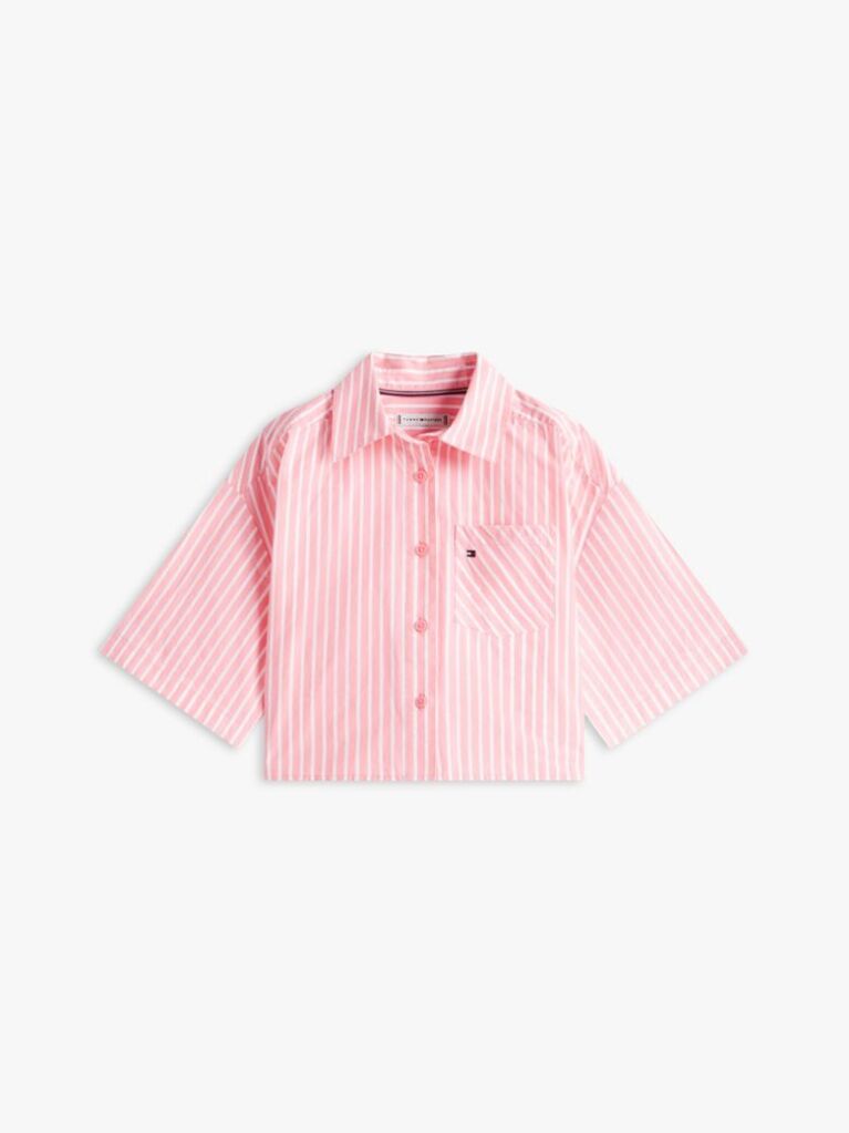 Multi Essential Relaxed Fit Stripe Short Sleeve Shirt  Girls