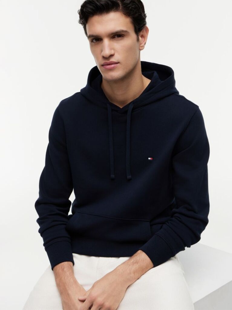 Blue Flag Embroidery Terry Hoody  Men