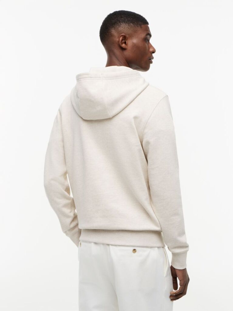 Beige Flag Embroidery Terry Hoody  Men