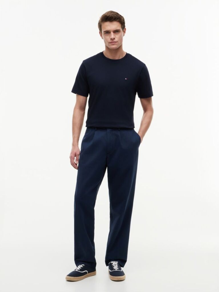 Blue Interlock Knit T-Shirt  Men