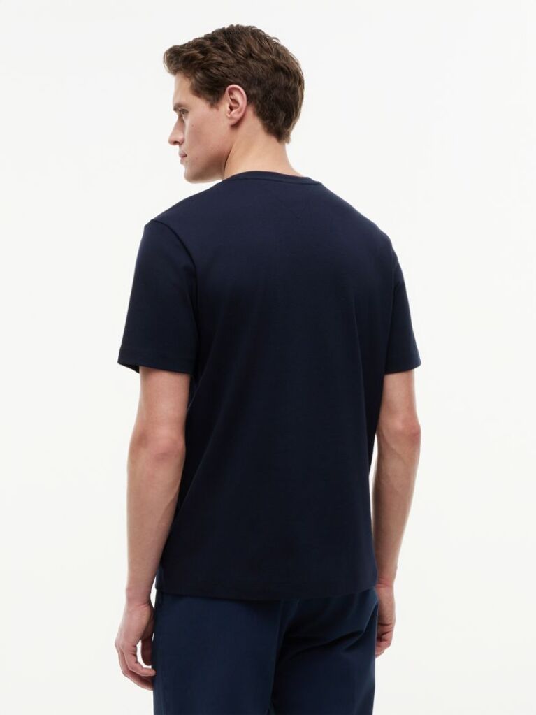 Blue Interlock Knit T-Shirt  Men