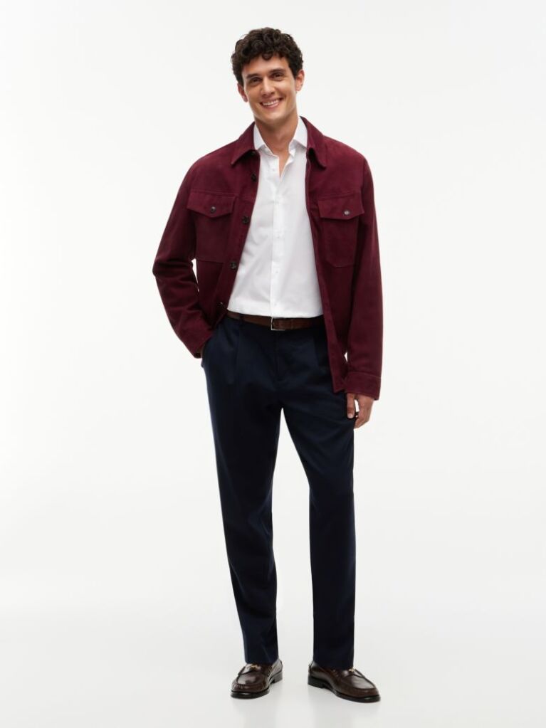 White Flex Slim Fit Poplin Shirt  Men