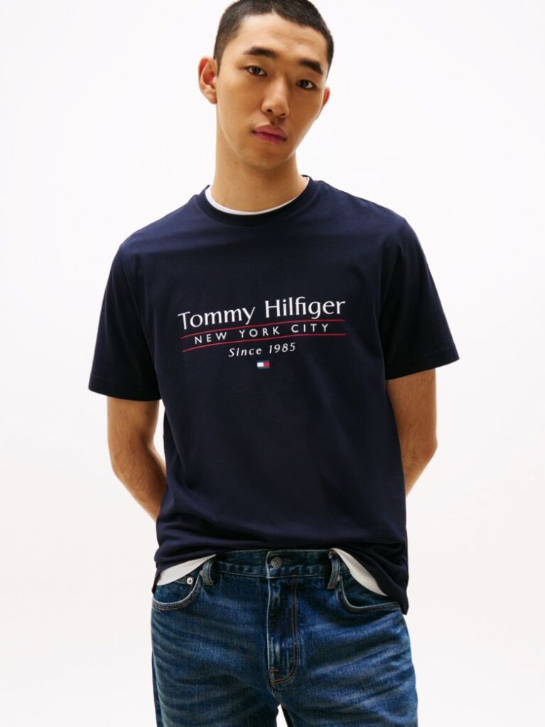 Blue Logo Crew Neck T-Shirt  Men
